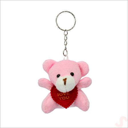 Pelüş Ayıcık Anahtarlık Love You, 5 cm x 5 cm - Pembe