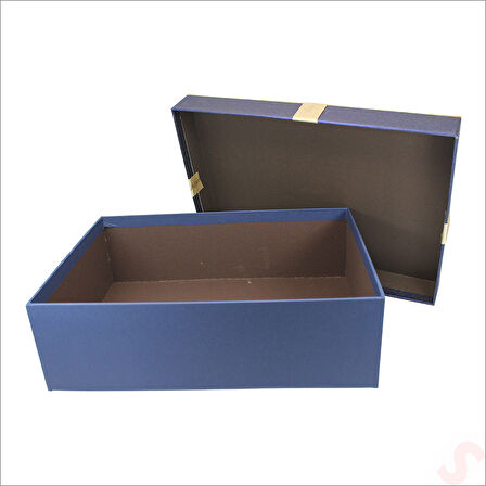 Fiyonklu Kutu Küçük Boy, 24 x 17 x 6,5 cm - Lacivert