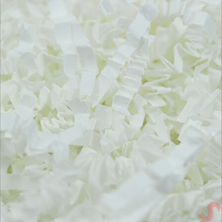 Zikzak Kırpıntı Kağıt Paketleme Dolgu Malzemesi, 50 gr - Beyaz