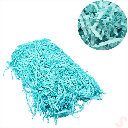 Zikzak Kırpıntı Kağıt Paketleme Dolgu Malzemesi, 50 gr - Mavi