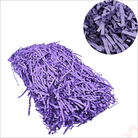 Zikzak Kırpıntı Kağıt Paketleme Dolgu Malzemesi, 50 gr - Mor