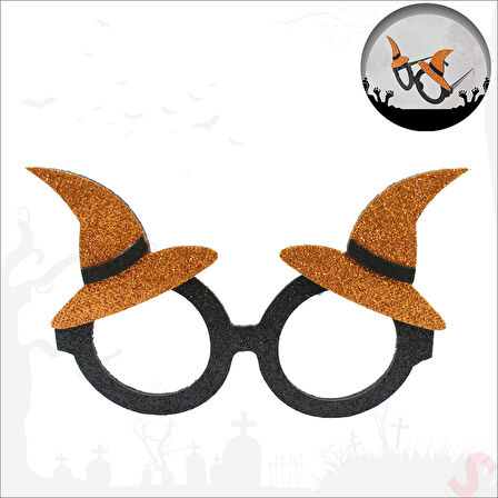 Halloween Cadı Şapkalı Gözlük