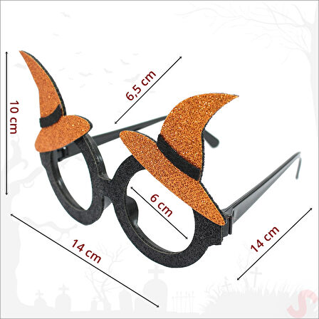 Halloween Cadı Şapkalı Gözlük