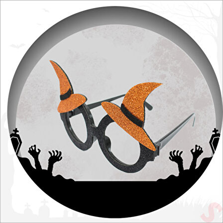 Halloween Cadı Şapkalı Gözlük