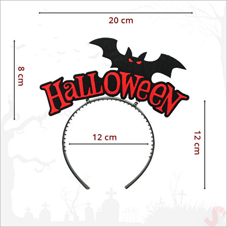 Halloween Yarasa Taç - Kırmızı