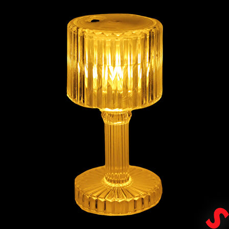 Retro Mini Masa Lambası Pilli Led Işık, 8,5cm x 4cm x 3 Adet
