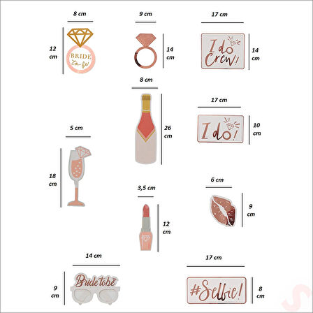 Bride To Be Konuşma Balonu Seti, 10 Parça