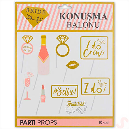 Bride To Be Konuşma Balonu Seti, 10 Parça