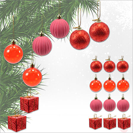 Yılbaşı Ağacı Lüks SüSLeme Seti, 5cm x 12 Parça