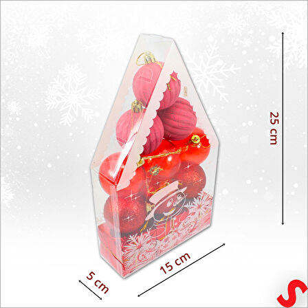 Yılbaşı Ağacı Lüks SüSLeme Seti, 5cm x 12 Parça