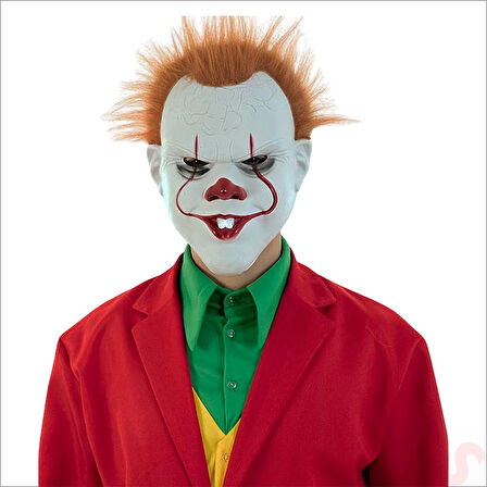 Stephan King's Korkutucu Pelüş Saçlı Maske - 27cm x 21cm