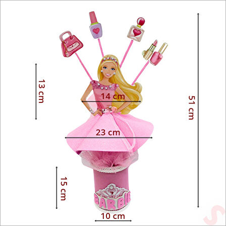 Barbie Masa Süsü - 51cm x 23cm