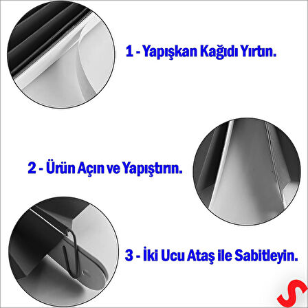 Kağıt Yelpaze SüS, 6 Adetli Set, Siyah