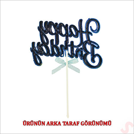 Happy Birthday Pasta SüSü, 23cm x 12,5cm - Mavi