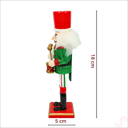 Kurşun Asker, Ahşap Fındıkkıran 18cm - Davulcu