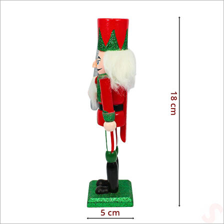 Kurşun Asker, Ahşap Fındıkkıran 18cm - Kılıçlı