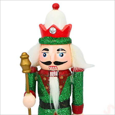 Kurşun Asker, Ahşap Fındıkkıran 18cm - Mızraklı