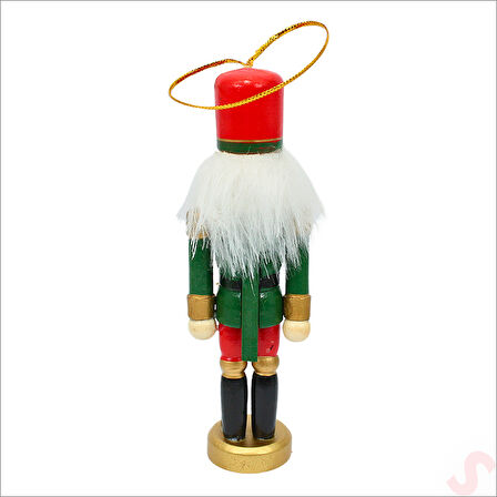 Kurşun Asker, Ahşap Fındıkkıran 13cm - Kılıçlı Yeşil