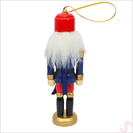 Kurşun Asker, Ahşap Fındıkkıran 13cm - Kılıçlı Lacivert