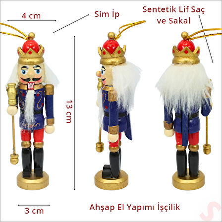 Kurşun Asker, Ahşap Fındıkkıran 13cm - Mızraklı