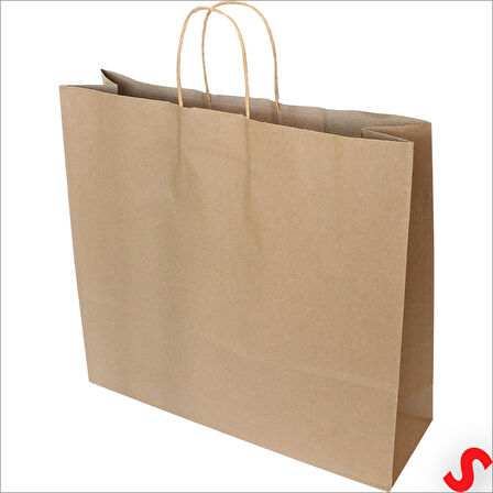 Büküm Saplı Kraft Çanta 40 x 44 x 13 cm, Natürel - 1 Adet