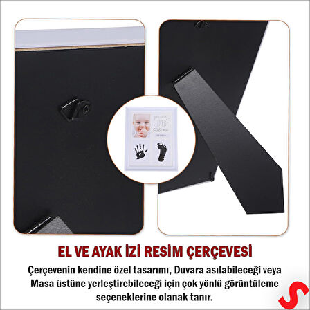Bebek El ve Ayak İzli Resim Çerçevesi, 27cm x 22cm