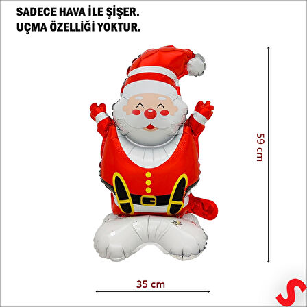 Noel Baba Folyo Balon 59cm x 35cm