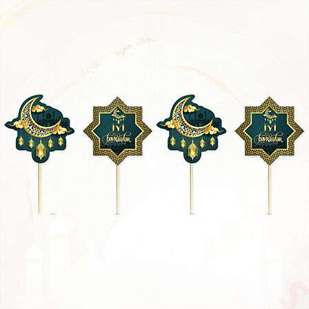 İyi Bayramlar Karton Kürdan - 8 Adet