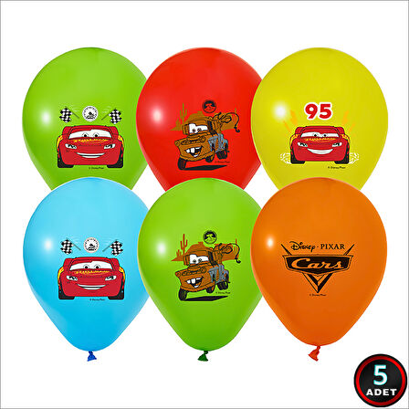 Cars Balon, 30cm x 5 Adet