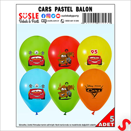 Cars Balon, 30cm x 5 Adet