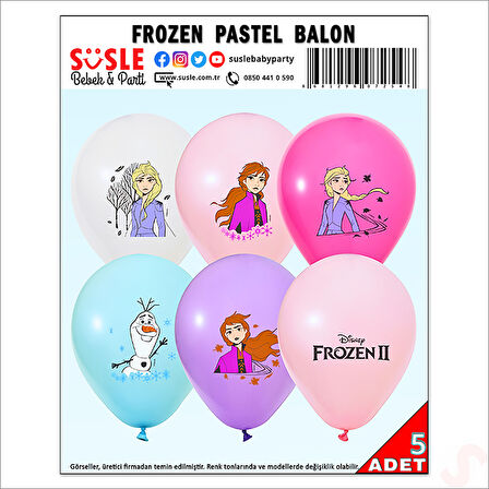 Frozen Balon, 30cm x 5 Adet