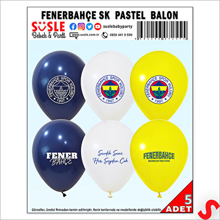Fenerbahçe Lisanslı Balon, 30cm x 5 Adet