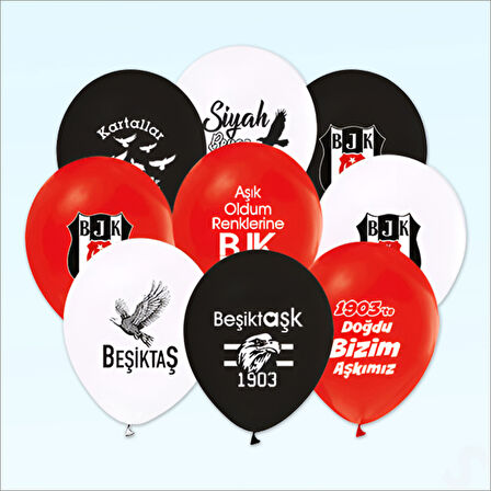 Beşiktaş Lisanslı Balon, 30cm x 5 Adet