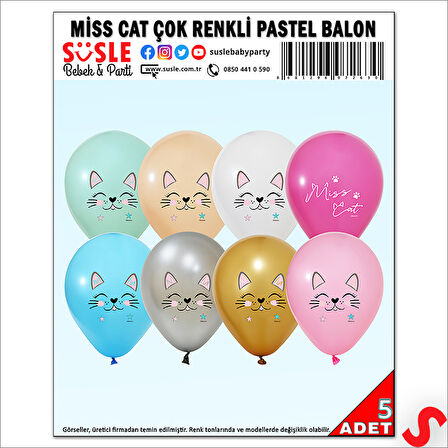 Miss Cat Balon, 30cm x 5 Adet
