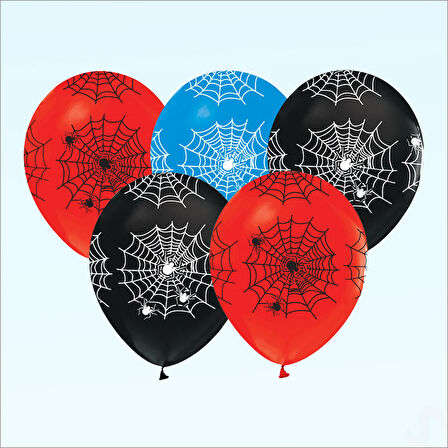 Örümcek Balon, 30cm x 5 Adet