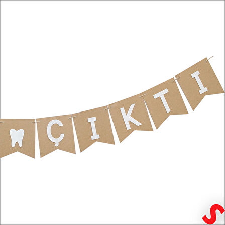 Dişim Çıktı Kraft Banner - 180 cm