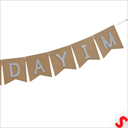1 Yaşımdayım Kraft Banner - 180 cm