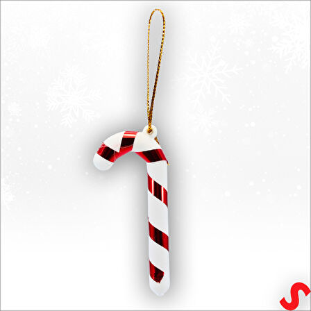 Yılbaşı Baston SüS, 7 cm x 6 Adet