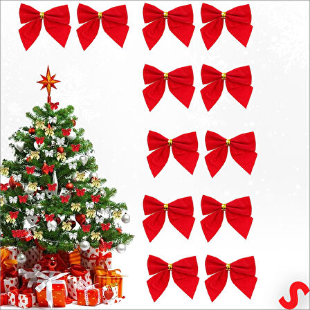 Yılbaşı Kadife Fiyonk SüS, 5,5 cm x 12 Adet