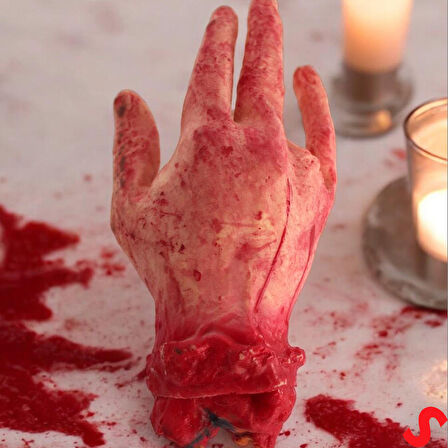 Kanlı Kesik El, 4 Parmak - 23 cm