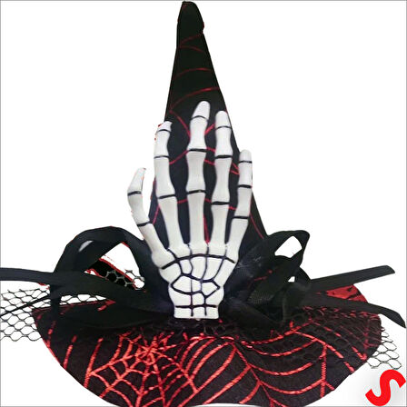 İskelet Elli Cadı Şapkası Taç