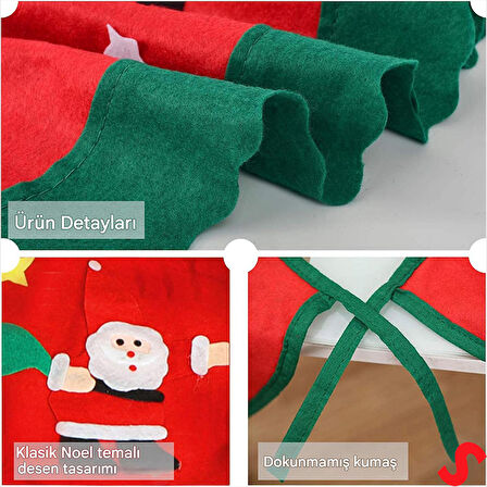 Yılbaşı Çam Ağacı Altı Örtüsü Desenli - 90 cm