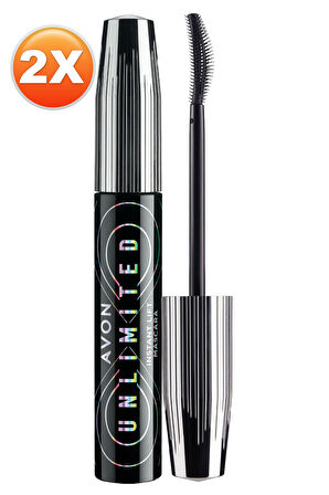 Avon Unlimited Kirpiklere Kalkık Görünüm Veren Maskara 10 Ml. Blackest Black İkili Set