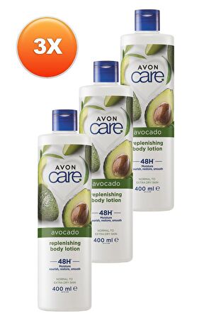 Avon Care Kuru Ciltler İçin Avokado Özlü Vücut Losyonu 400 Ml. Üçlü Set