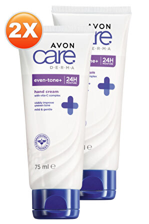 Avon Care Derma Even Tone + Brightening El Kremi 75 Ml. İkili Set