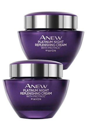 Avon Anew Platinum Gece Kremi 50 Ml. İkili Set