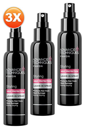 Avon Advance Techniques Saçları Isı Etkilerinden Korumaya Yardımcı Sprey 100 Ml. Üçlü Set