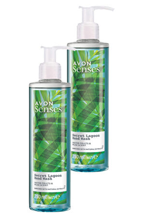 Avon Senses Secret Lagoon Su Meymeleri ve Misk Kokulu Sıvı El Sabunu 250 Ml. İkili Set