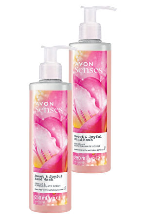 Avon Senses Sweat & Joyful Frezya ve Nar Kokulu Sıvı El Sabunu 250 Ml. İkili Set