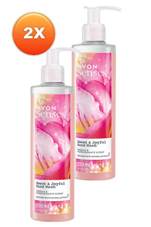 Avon Senses Sweat & Joyful Frezya ve Nar Kokulu Sıvı El Sabunu 250 Ml. İkili Set